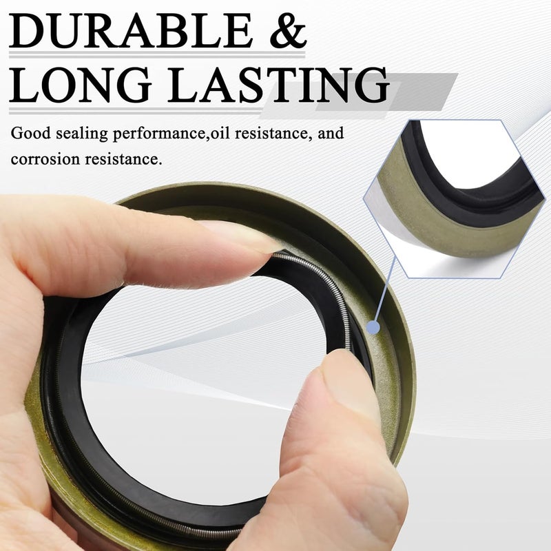 TiciKim 4Pcs Trailer Axle Hub Wheel Grease Seals with 4Pcs Cotter Pins Replace for Dexter 010-019-00 (10-19) Transcom 171255TB National 473336, ID 1.719'' x OD 2.565'' Double Lip Seals, 3500 lbs #84 Spindle - Image 4